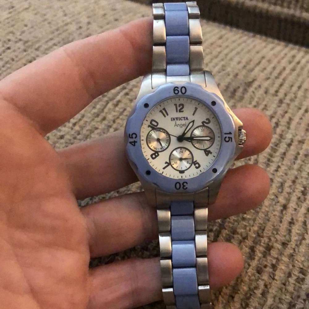 Invicta Angel Silver and Blue Watch